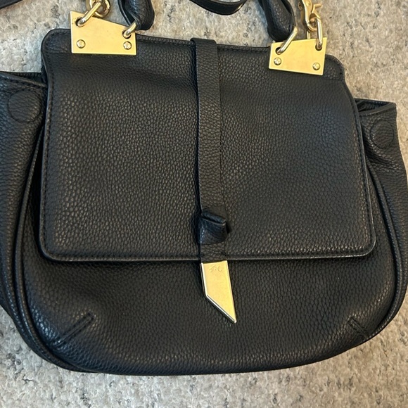 Foley + Corina NWOT leather Black and Gold Crossbody Bag - Picture 16 of 16